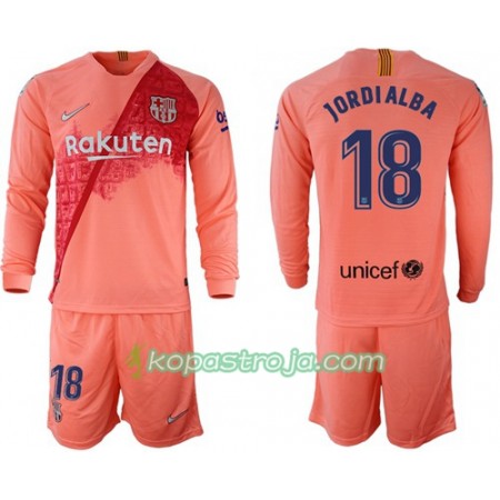 Billiga Fotbollströjor FC Barcelona Jordi Alba 18 Barn Tredje tröja 2018/19 Långärmad
